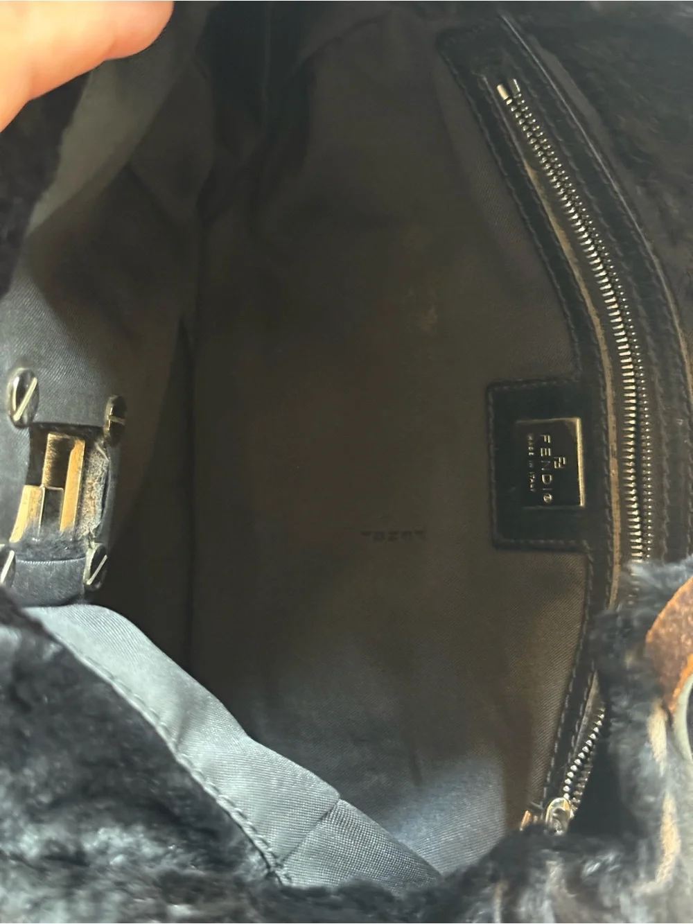 FENDI | Black Small Tote Bag with Silver Logo
